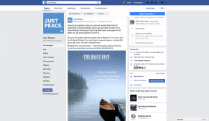 Bericht op Facebook over de Boat Poetry Tour tijdens het Just Peace Festival 2015