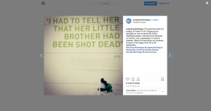Instagrambericht over Humanity House tijdens Just Peace